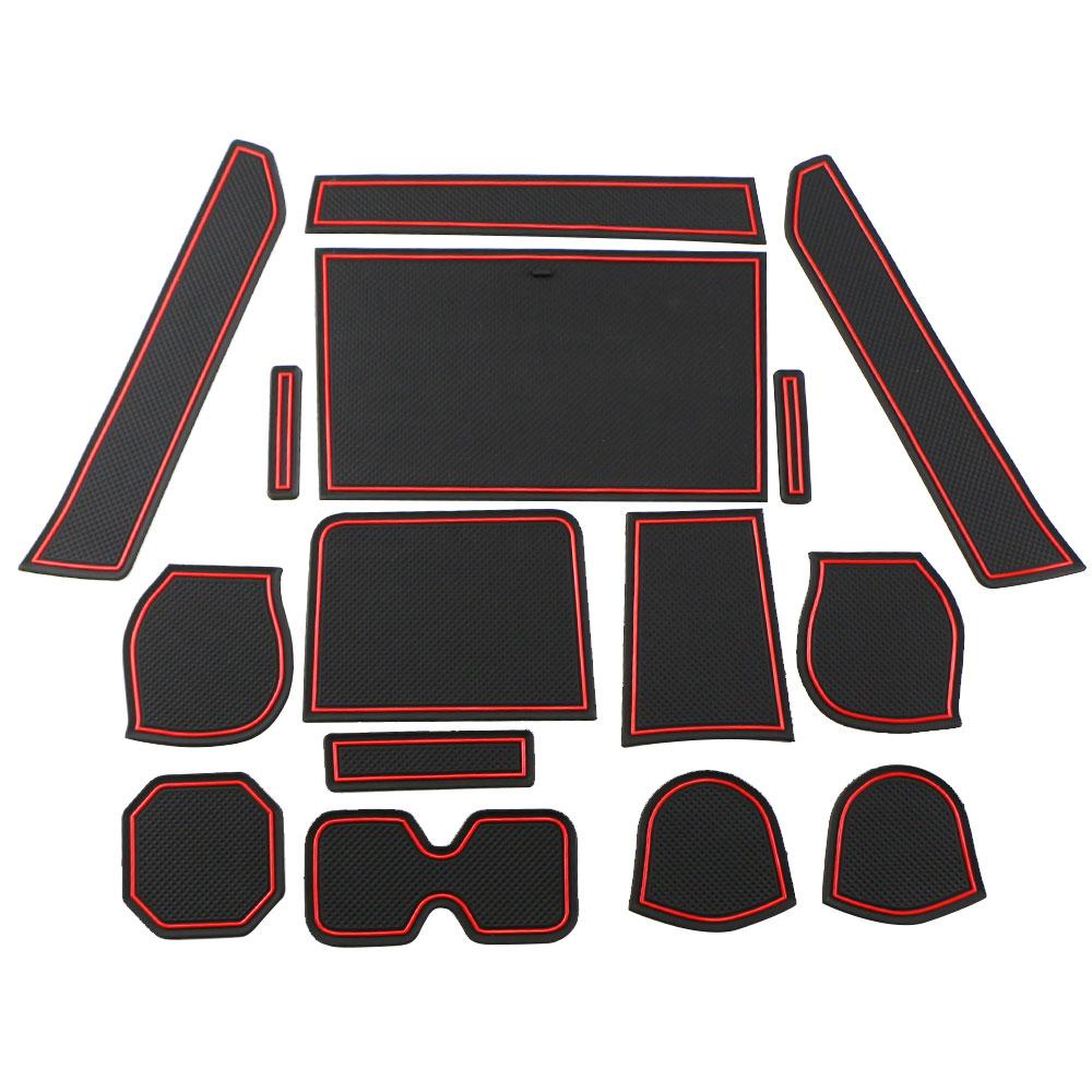 Car Door Groove Mat for Suzuki IGNIS Door Slot Pad Anti Dust Mats Water Cup Holder 15Pcs Non-Slip Pad Interior Accessories