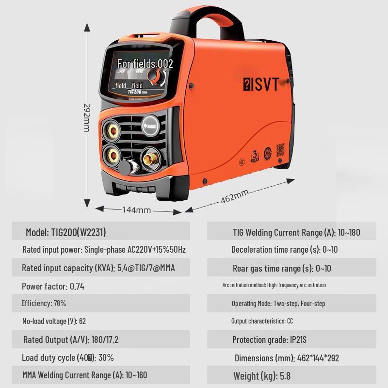 Jasic TIG-200 Portable Dual-Use Welder