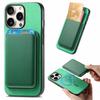 B2 For iPhone 16 Pro Max Case Detachable Magnetic Card Bag Leather+TPU Phone Cover