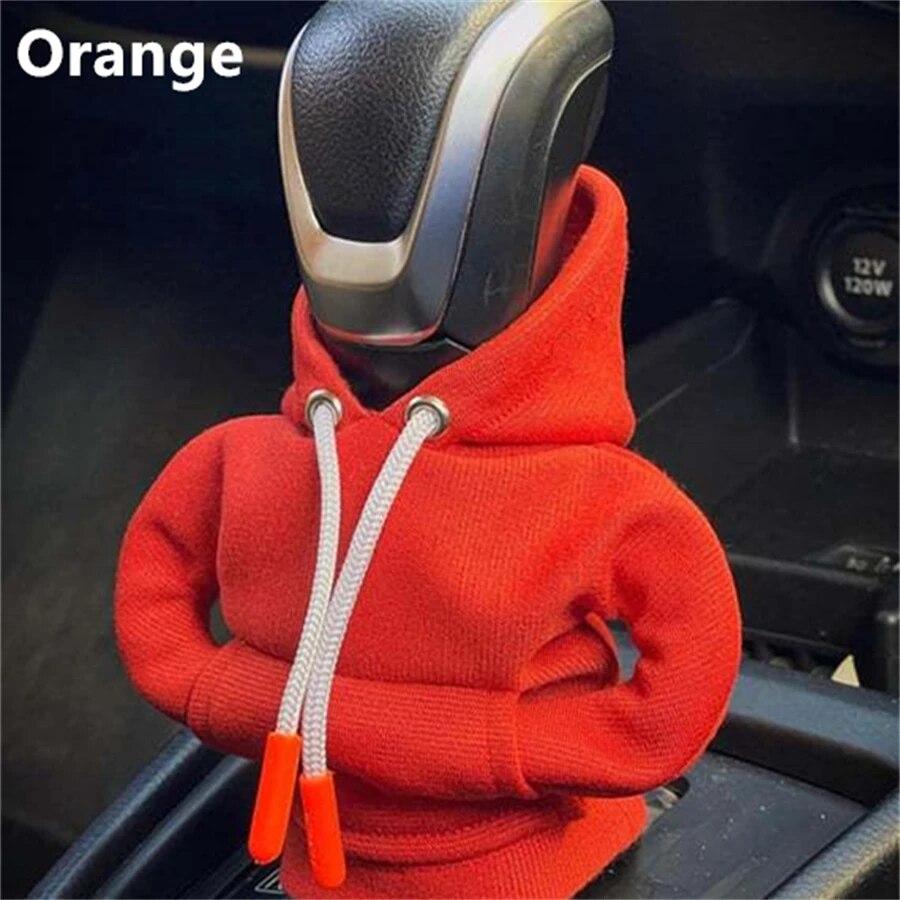 2023 New Car Fashion Hoodie Car Shift Knob Cover Manual Handle Gear Lever Decoration Hoodie Cover Auto Car Interior Accessories