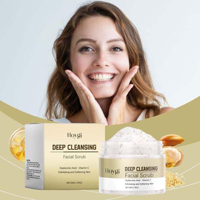 Deep Cleansing Facial Scrub Exfoliating Facial Cleansing & Pore Refining Removal Dead Skin Oil Control Smooth Hydrated Skin