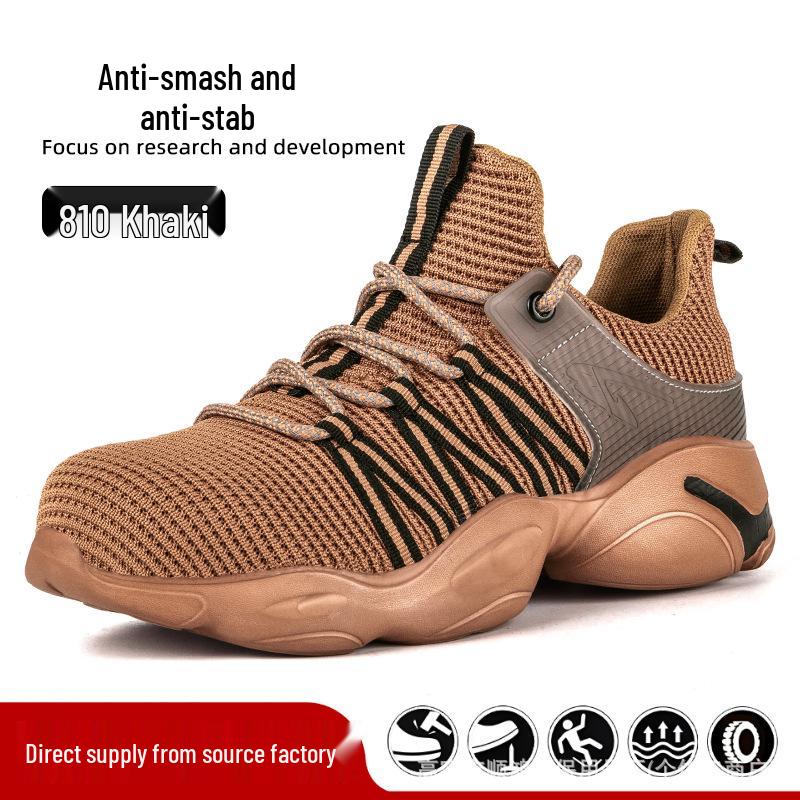 Zapatos de Seguridad para Hombre Transpirables Anti-Aplastamiento y Anti-Perforación - Calzado Resistente al Desgaste, Antideslizante, Cómodo y Protector.