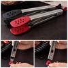 Silicone Head Non-Stick Steak Tongs Anti-Scalding Stainless Steel Tongs  For Home
