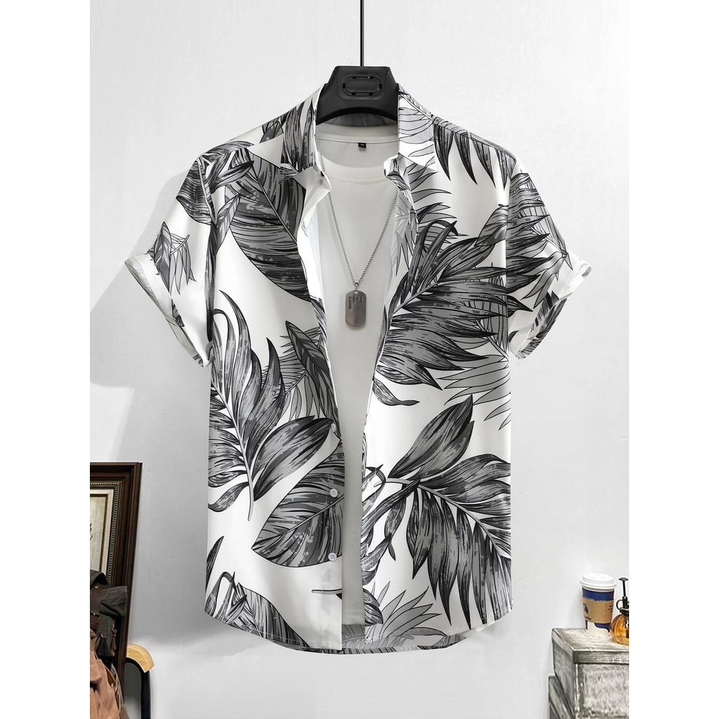 Summer Style Hawaiian Beach Party Men s Casual Shirt 3D Coconut Tree Print Large Size Shirt Top S