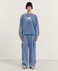 OIOI COLLECTION Vintage Denim Sweat Cargo Pants_Denim Light Blue
