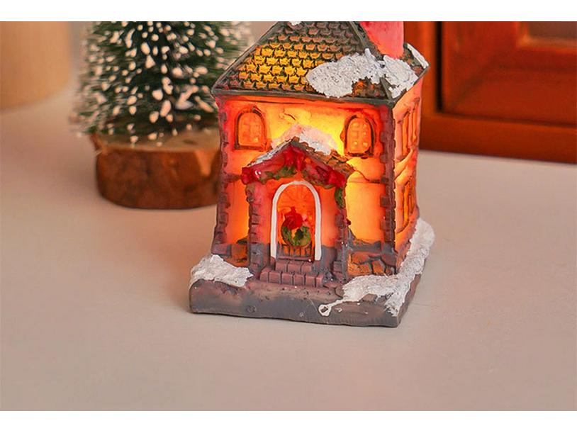 Luminous Christmas Micro-Landscape Cottage Decorations for Festive Atmosphere