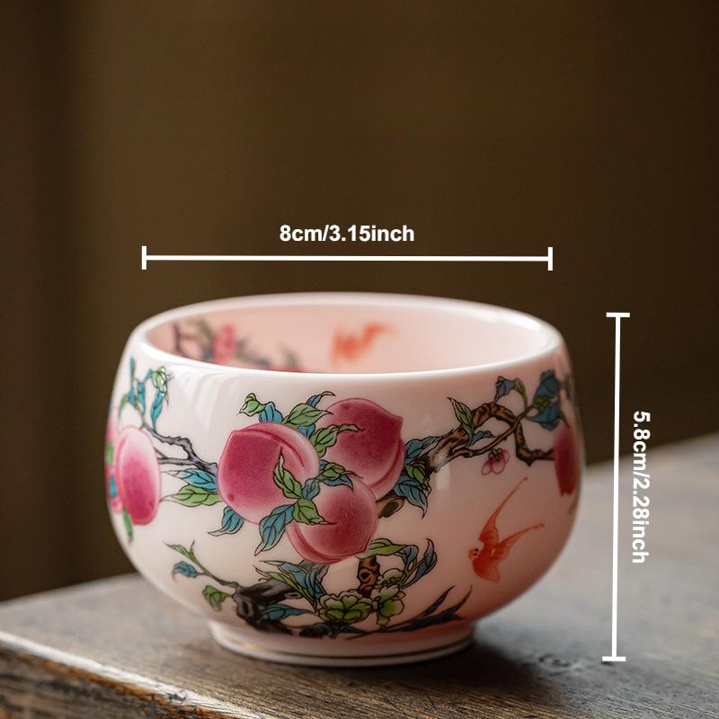 Nefritová čajová miska ze suetu Ručně vyráběné japonské keramické čajové misky Porcelánová ochutnávací čajová souprava pro domácnost Čínské kung-fu čajové nádobí Mistrovské šálky Dárková krabička