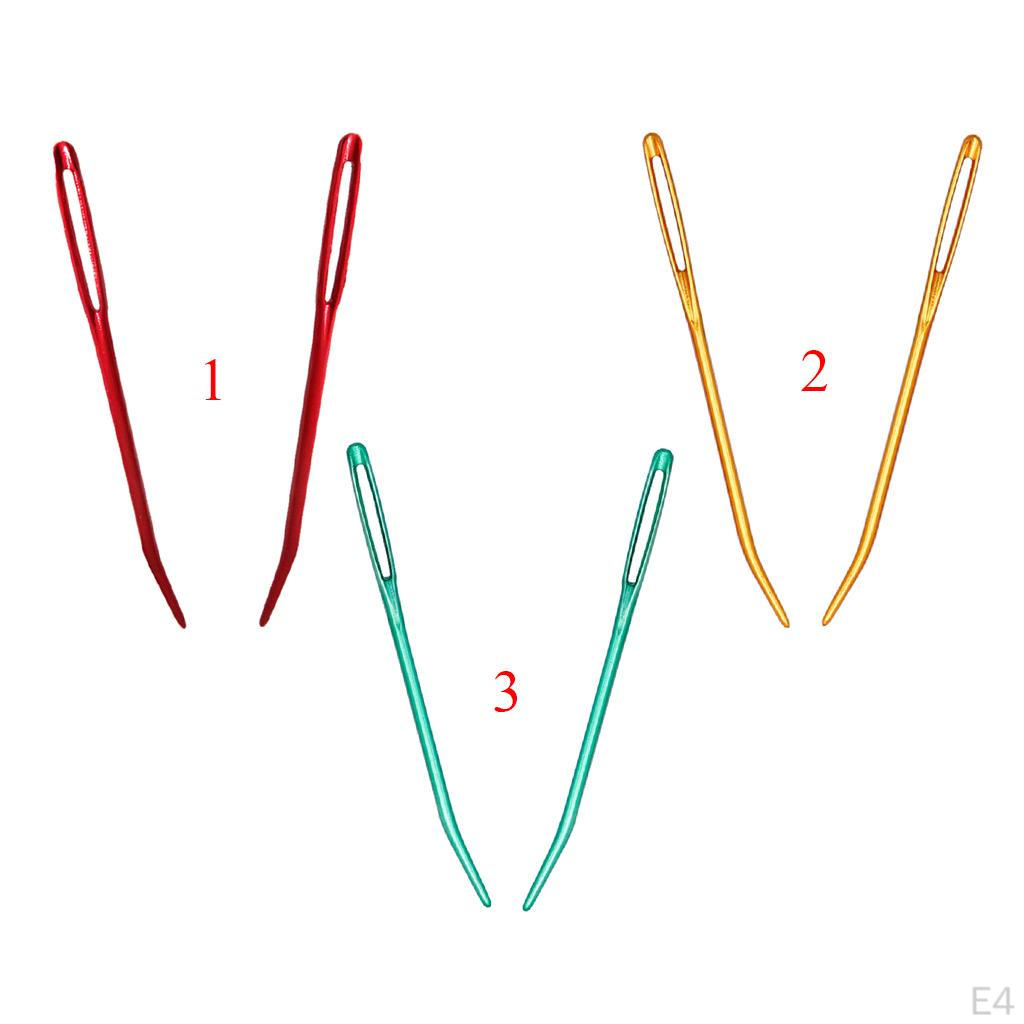 2 Pieces. Aluminum Darning Sewing Lacing Woolen