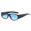 Oval Frame Black Retro Ladies Sunglasses Ins Simple Suitable for Daily Commuter Vacation Accessories