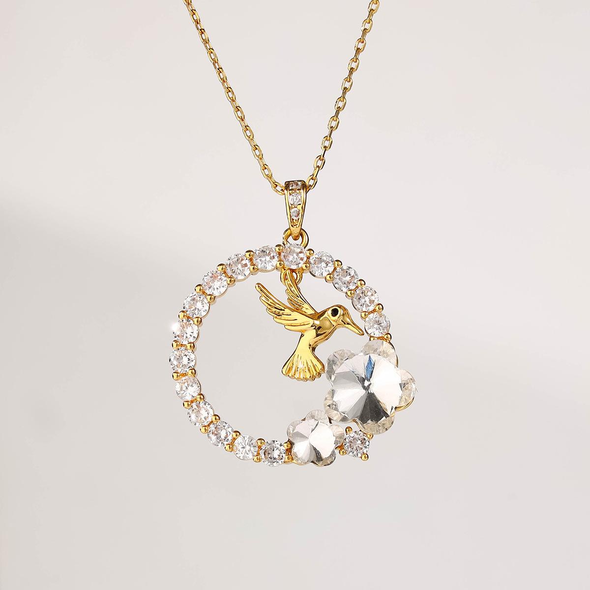 

Moon Rhinestone Necklace for Women Ins Simple Niche Choker Versatile Gift for Student Friend 1