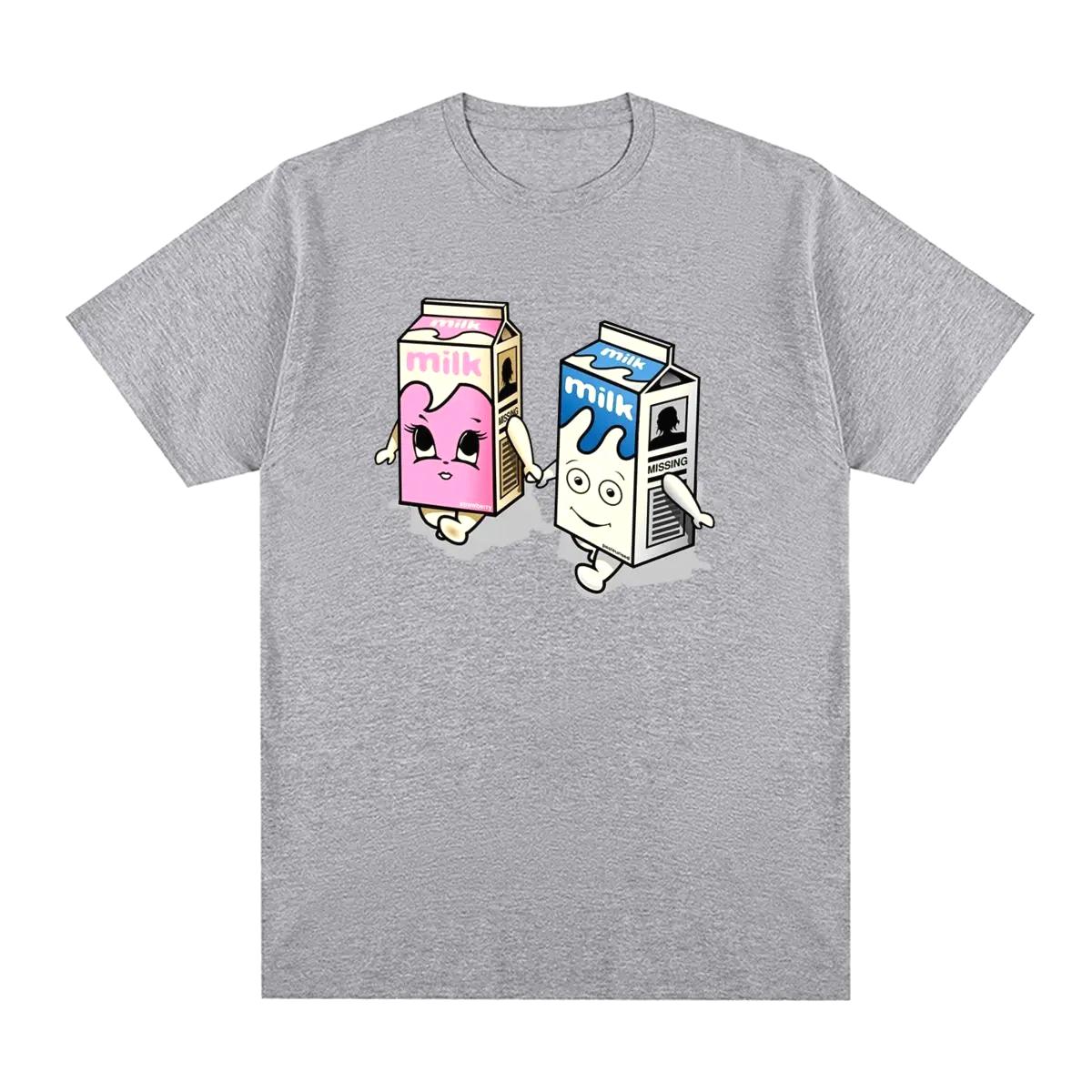 

Milk Vintage Printed T-shirt Funny Women T Shirt New Womens Tops Summer Popular Fashion Comfortable Short Sleeve Clothing S