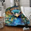 1pc Peacock Illustration Blanket Lightweight Blanket Throw Blanket For Sofa, Bed, Travel, Camping, Livingroom, Office yy251010037