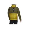 Adidas Colorblock Letter Logo Print Quilted Zip Hoodie Jacket Men Outerwear Pulse-Olive HH9215