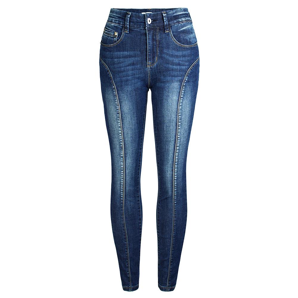 

European American Slim Fit Women s Nine-Point Skinny Jeans for Autumn Winter XL=EU 40, Domestic XL, US 8 темно-синий