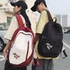 Three-layer Alphabet Design Couple Backpack For Middle School Girls