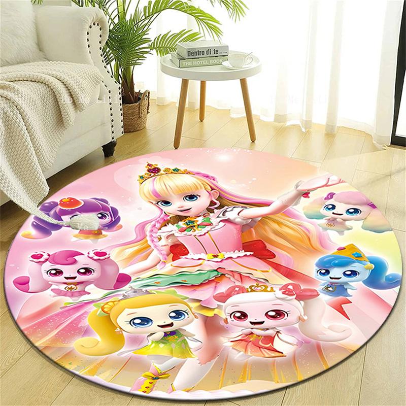 1pc Catch Teenieping Magic Sweethear (7) Design Printed Area Round Carpet for Bedroom Living Room Home Decor Rugs Mat Non Slip Mat Rug for Bedside
