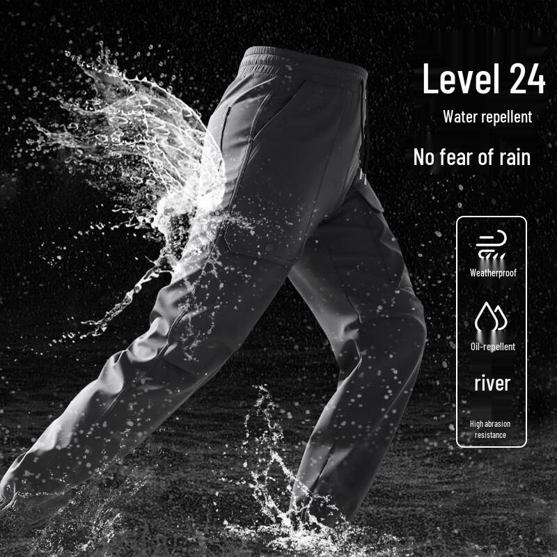 JEEP SPIRIT Winter Waterproof Fleece-Lined Outdoor Jogger Pants