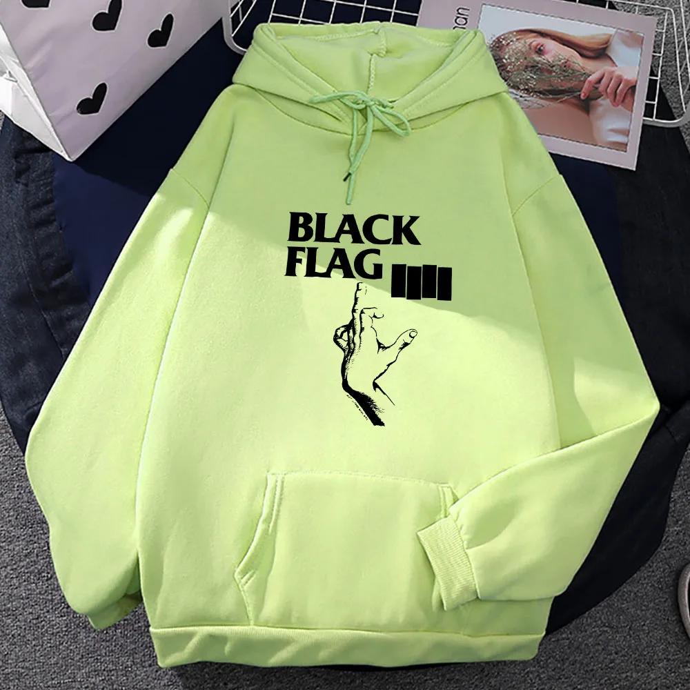 Punk Rock Band Black Flag Print Hoodies Street Grunge Casual Sweatshirts Autumn Fleece Clothing Male/female Hooded Pullover Tops