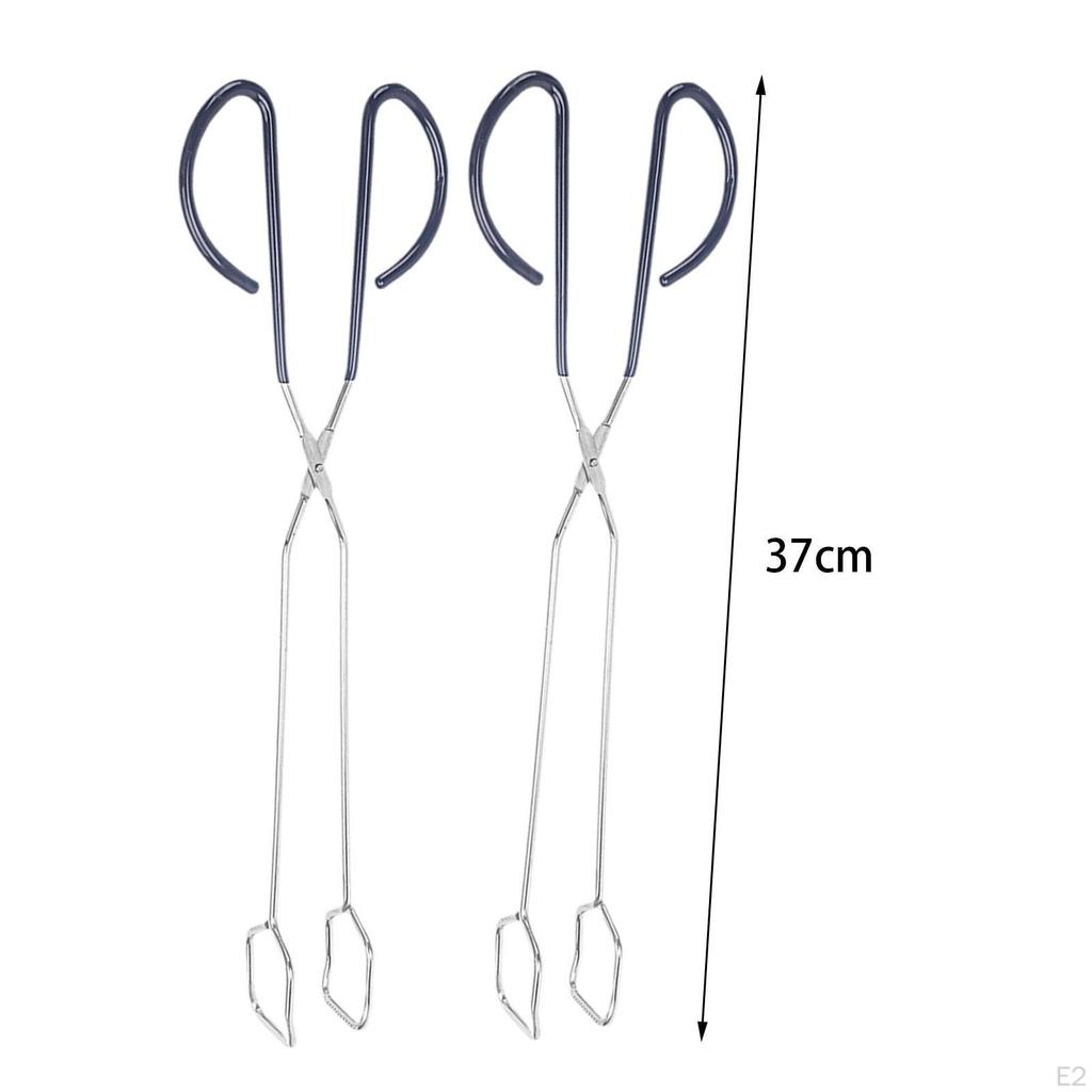 2 Pieces Grilling Tongs Barbecue Clips Sturdy Comfortable Grip Kitchen Cooking Food for