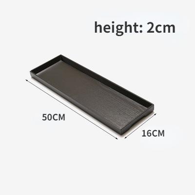 Holztablett Japanischer Stil Schwarz Kreativität Rechteckig 66cm Kaffee-Tee-Set Palette Lebensmittel Kuchenplatte Hausküche Aufbewahrungszubehör