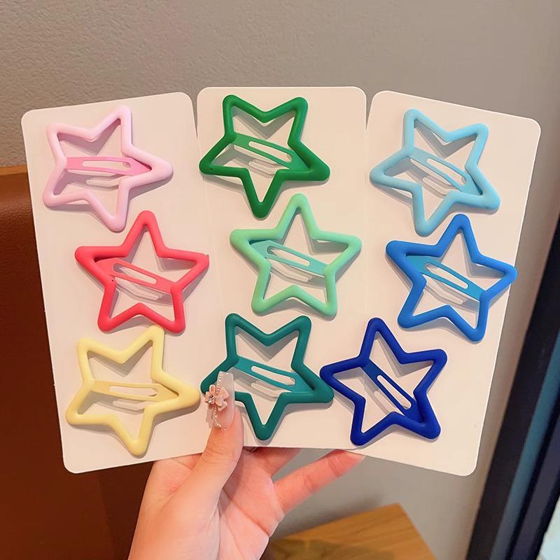 Children's Glitter Star Hair Clips - Cute Bangs Accessories for Girls