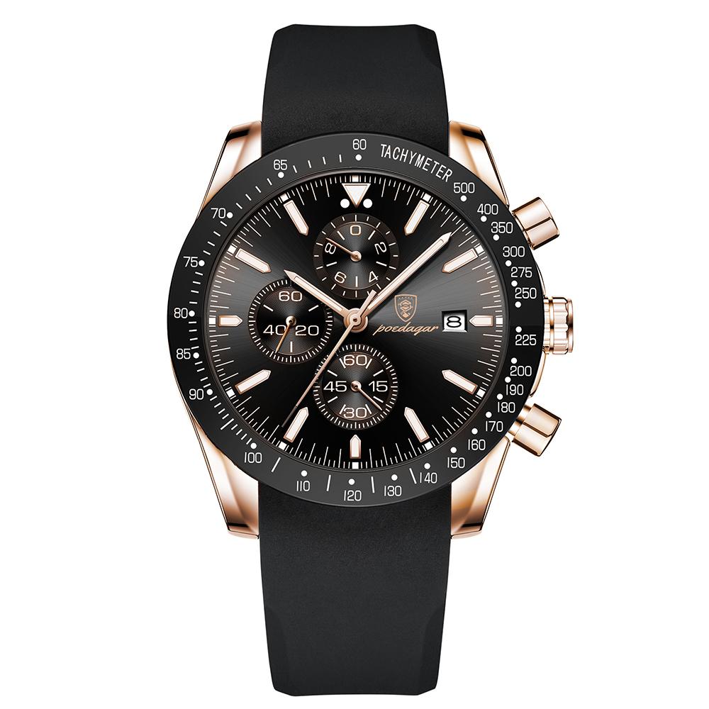 Luxus Casual Sport Uhr Top Marke Kreative Chronograph Silikon Armband Datum Leuchtende Wasserdichte Männer Uhren Männliche Uhr