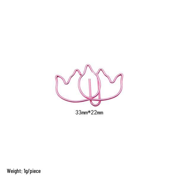 Electroplated Cartoon Insect & Plant Paper Clip Set for Organization