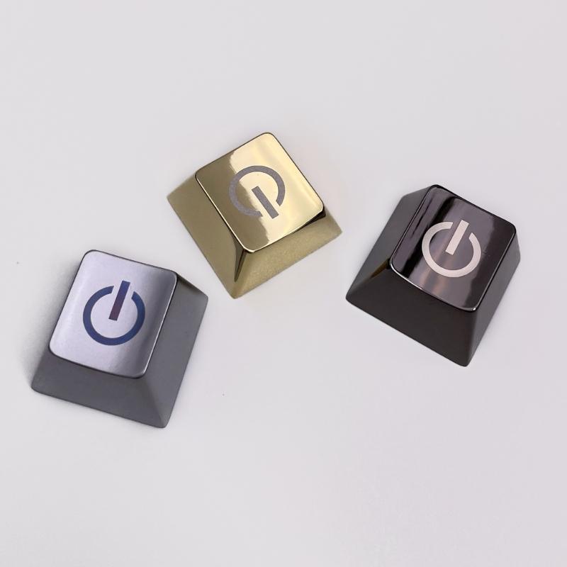 Zinc Alloy Keycap Metal ESC Keycap with Engraved Power Switching Sign For Mechanical Keyboards Customization