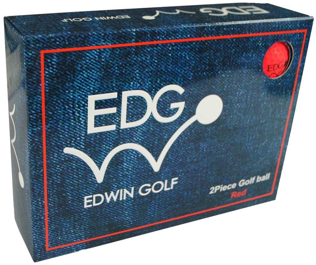 Edwin Golf Matte Golf 1 Dozen Balls, (12 Balls), Red, EDBA-3776