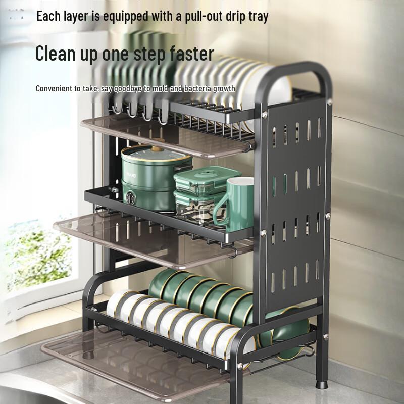 Yunshuang 3-Tier Countertop Kitchen Dish Drying Rack