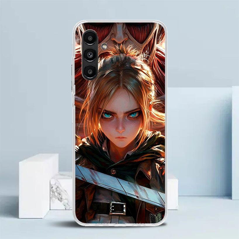 A-Angriff auf die Titanen Annie Mikasa Hülle für Samsung Galaxy A17 A37 A57 A16 A26 A36 A56 A15 A14 A55 Handyhülle A13 A53 A25 A35 A24