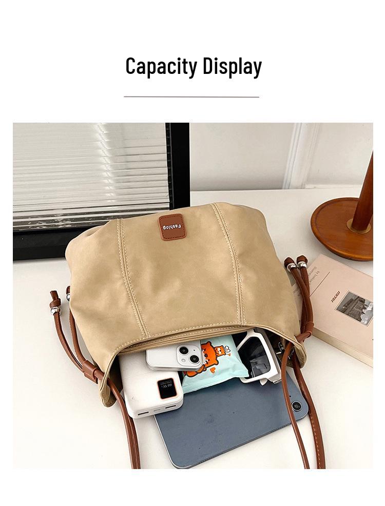 2026 Women's Korean Style Large Capacity Canvas Crossbody Tote Bag