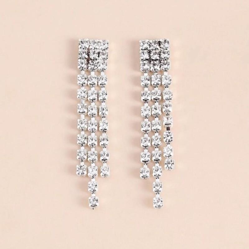 

Свадебные серьги с подвесками — коллекция 2024 для женщин серебряный