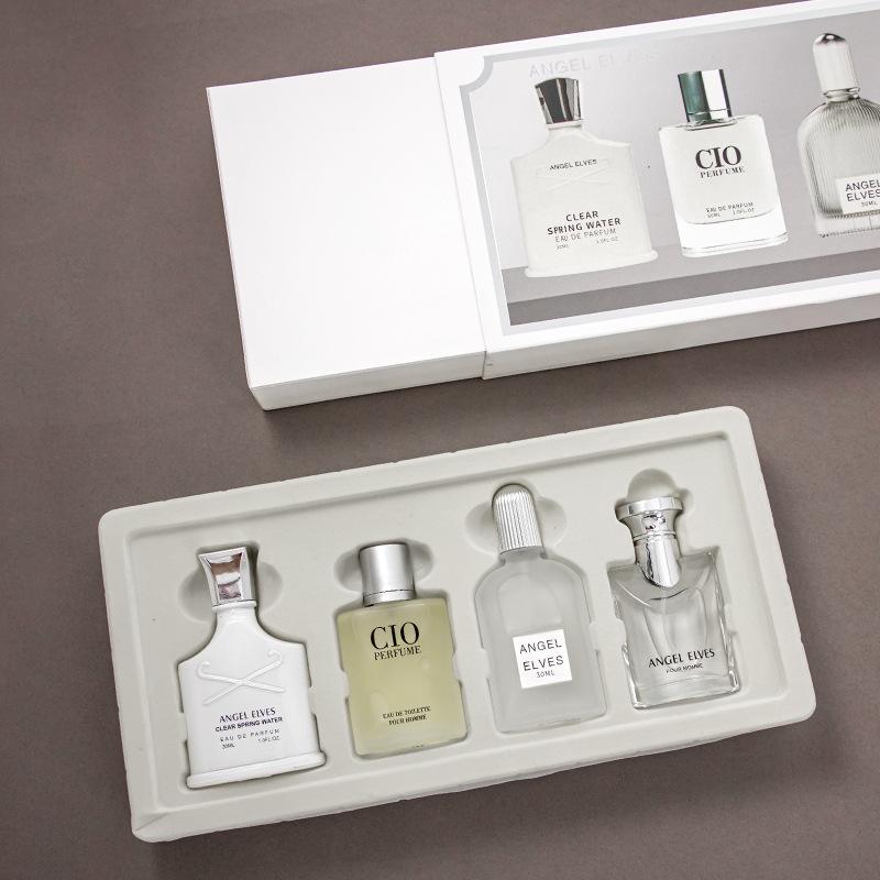 Men's Perfume Gift Box Love White Tea Fragrance and Grass Mountain Spring Ideal Mountain Home Men's Perfume Four-piece Set
