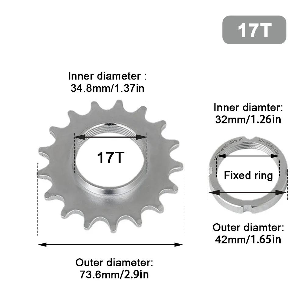 Fixed Gear Fahrrad Freilauf Ritzel Nabe Verriegelung 1 Gang Fixie Fahrrad Gewinde Lockringe 13T 14T 15T 16T 17T 18T