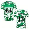 JUL Estate Abbigliamento Sportivo 3D Stampato per Bambini Maglia da Calcio e T-shirt Adatto per l'Uso all'Aperto