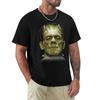 Universal Monsters Frankenstein Big Face TShirt Soft Basic Cotton Short Sleeve Tee