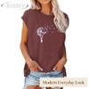 JPNTKY Women's Fashion Casual Sleeveless O-NeckBlouses & Shirts