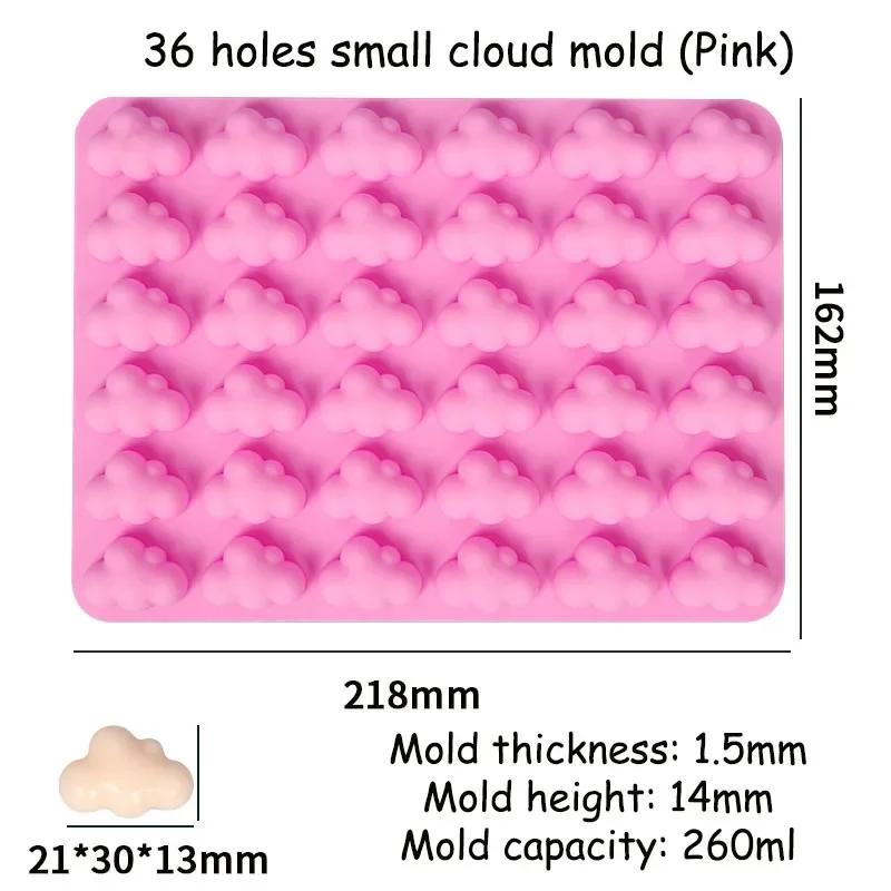 New 36 Cavity Clouds Silicone Mold Weather Shape DIY Baking Cake Chocolate Fondan Ice Cube Mold Handmade Soap Candle Decorations