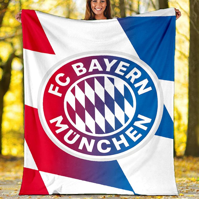 1pc B-Bayern Munich (7) Theme Blanket - Digital Print, Polyester, Cozy for All Seasons, Perfect for Outdoor, and Travel