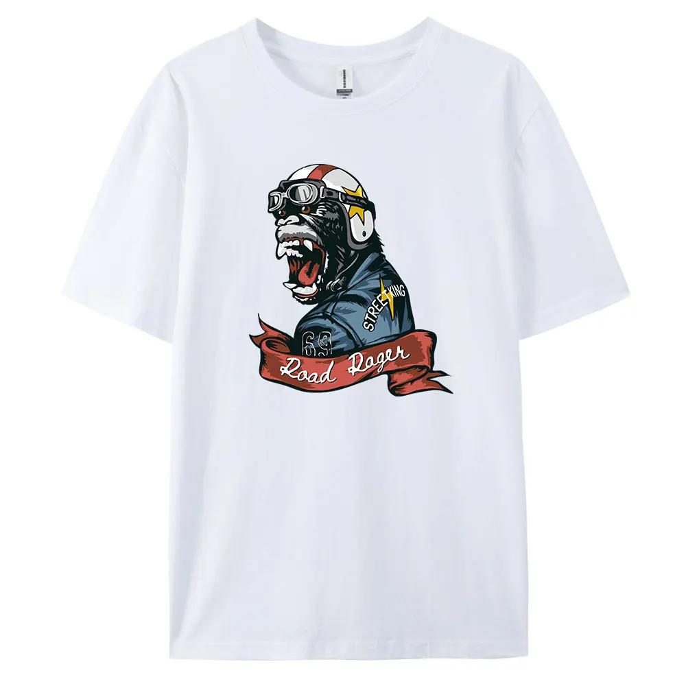 Orangutan Men's Casual Short-sleeved T-shirt with 100% Cotton Fashion print Tees oversize