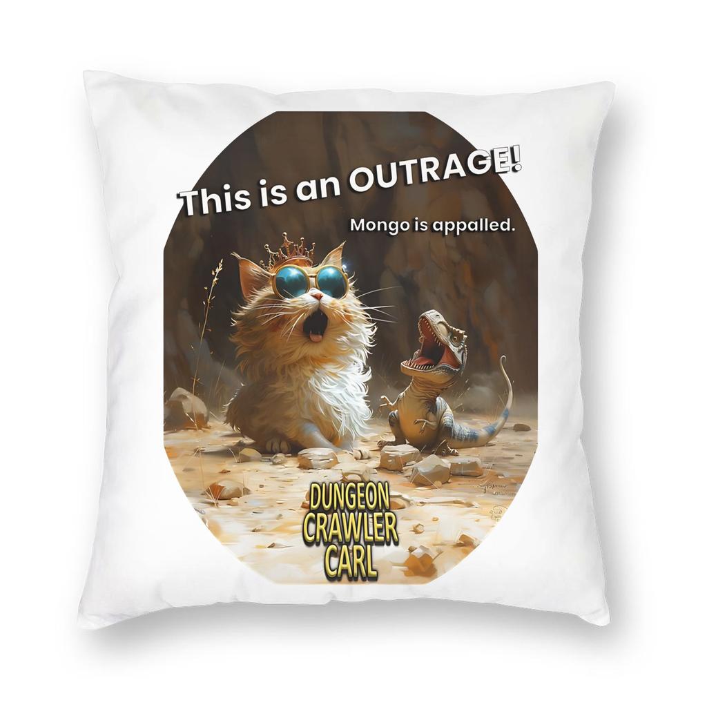 Mongo Is Appalled Pillowcase Printed Polyester Cushion Cover Decorative Dungeon Crawler Carl Throw Pillow Case Cover Home Zipper