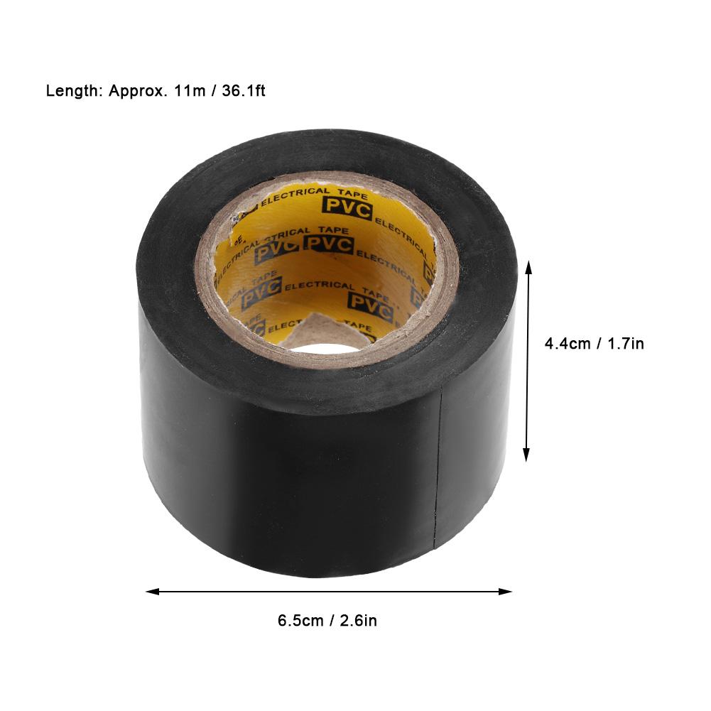 4Pcs Electrician PVC Waterproof Electrical Insulated Sealing Tape Repair Tools 4.4cmBlack