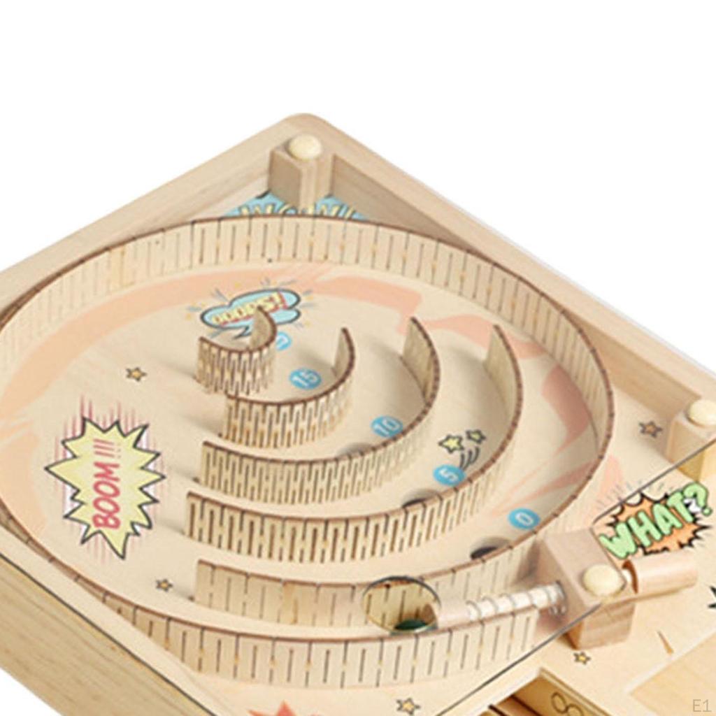 Wooden Pinball Game Early Development Fine Motor Skills Tabletop Toy Style A