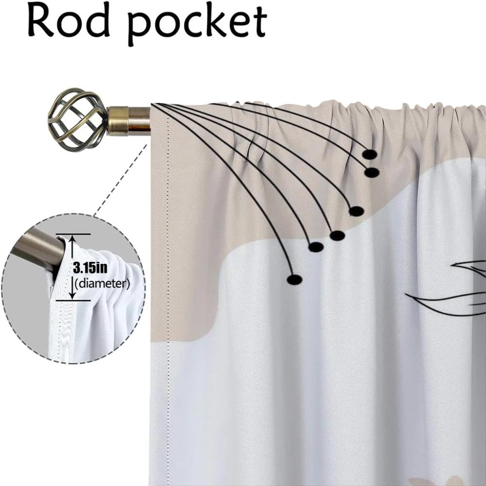 Concise Style Plants Partition Blackout Curtains for Living Room Curtain Tulle for Bedroom Shades Kitchen Curtains 2 Pieces Home