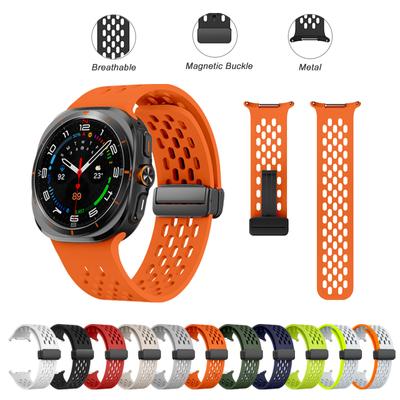 Samsung Galaxy Watch Ultra 47mm için Kordon Yumuşak Spor Manyetik Tokalı Bileklik Galaxy Ultra 47mm Erkek Kadın Saat Kayışı