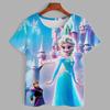 Frozen Elsa Princess 3D T-shirt Casual Boys and Girls Children's Cartoon Top 2026 Summer Edition