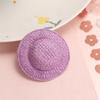 5PCS Handmade Doll Straw Hat Soft Cloth Miniature Straw Hat Toy Mini Doll Sun Cap As Kids Gift