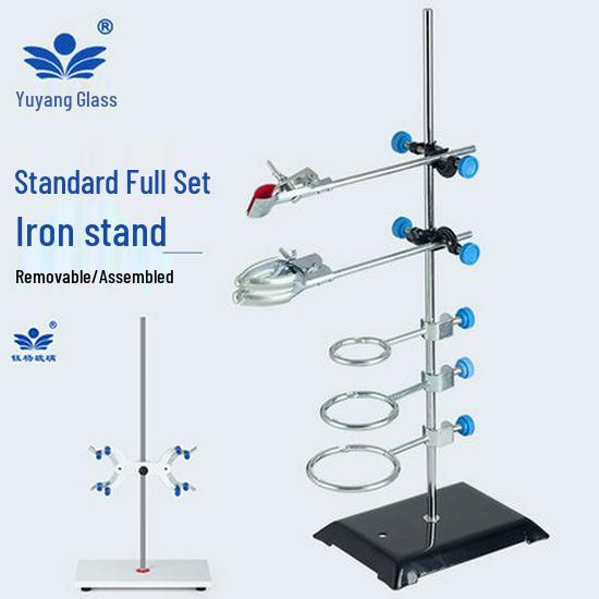Iron Titration Stand with Three-Ring Butterfly Clip and Condenser Cross Clip