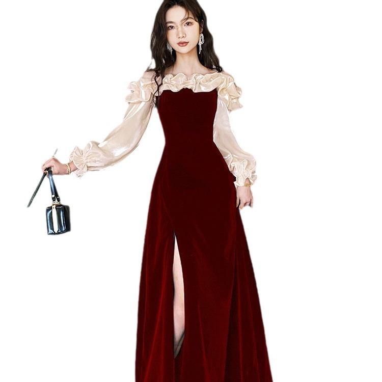 Toast Dress Bride New Wedding Banquet Temperament Red Evening Dress Dress High-end Light Luxury High-end Engagement